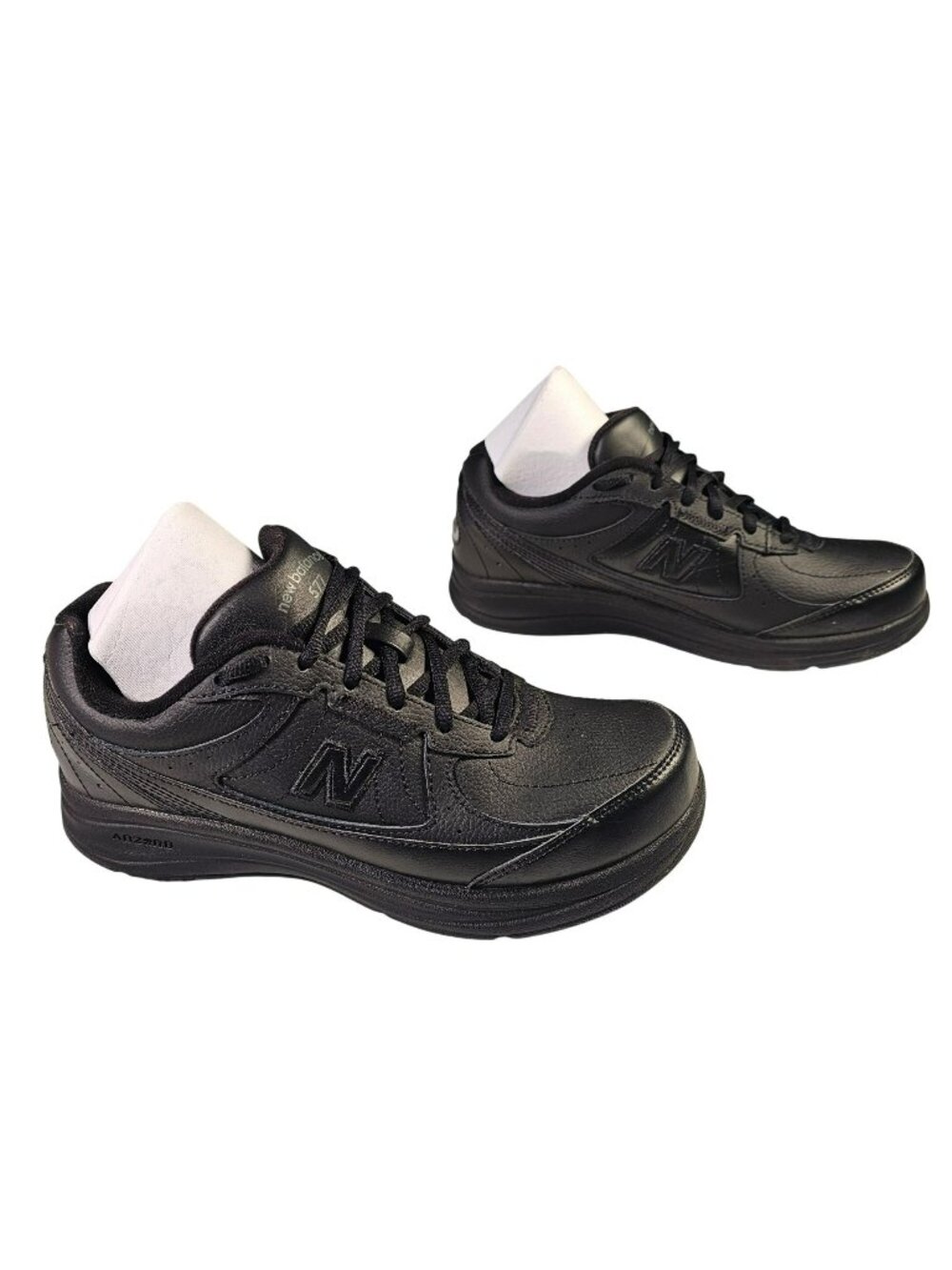 New Balance 577 Comfort Walking Shoes Sneakers Men's Size 6.5 Black Leather EUC